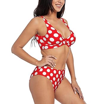 Amazon.com: Cute Polka Dot Bikini Sets for Women Swim Top